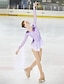 cheap Ice Skating Dresses , Pants &amp; Jackets-Figure Skating Dress Women&#039;s Girls&#039; Ice Skating Dress Outfits Violet White Black Patchwork Mesh Spandex Lace High Elasticity Competition Skating Wear Handmade Crystal / Rhinestone Long Sleeve Ice