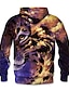 cheap Men&#039;s 3D Hoodies-Men&#039;s Unisex Full Zip Hoodie Jacket Graphic Prints Tiger Zipper Print Hooded Daily Sports 3D Print Casual Designer Hoodies Sweatshirts  Long Sleeve Purple
