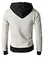 cheap Men&#039;s Clothing-Men&#039;s Hoodie Hoodies &amp; Sweatshirts Blazer Jacket Zipper Thick Fall Winter off white Grey Dark Gray
