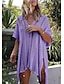 cheap Cover Ups-Women&#039;s Swimwear Cover Up Beach Dress Normal Swimsuit Solid Color Oversized Hole Light Purple Lake blue Almond Rust Red Zhang Cyan Bathing Suits Casual Vacation New / Party / Padless