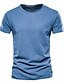 cheap Men&#039;s Casual T-shirts-Men&#039;s T shirt Tee Essential Denim Blue Short Sleeve Black White Blue Dark Yellow Navy Solid Color Crew Neck Daily Clothing Clothes
