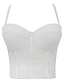 cheap Corsets-Corset Women&#039;s Corset Tops Comfortable Overbust Corset Backless Tummy Control Push Up Pure Color Hook &amp; Eye Polyester Wedding Party Party &amp; Evening Walking All Seasons Green White Black
