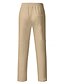 cheap Linen Pants-Men&#039;s Linen Pants Beach Pants White Black khaki M L XL
