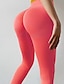 billige Yoga Leggings &amp; strømpebukser-sømløse leggings til kvinder strømpebukser med snæver numse sømløse mavekontrol numseløft høj talje hurtigtørrende fire-vejs stretch fitness træningscenter træning løbesport