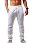 cheap Men-Men&#039;s Pants Pocket Standard Spring &amp;  Fall Dark Khaki Light Khaki Green White Black