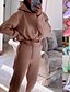 cheap Two Piece Set-Women Active Cinched Solid Color Casual / Daily Activewear Two Piece Set Hooded Jogger Pants Hoodie Tracksuit Pants Sets Tops