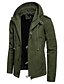 cheap Men’s Jackets &amp; Coats-Men&#039;s Coat Parka Casual / Daily Solid Color  Black / khaki / Army Green S / M / L