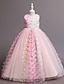 Χαμηλού Κόστους Φορέματα-παιδικό κοριτσίστικο φόρεμα πεταλούδα τούλι φόρεμα ειδική περίσταση performance mesh φιόγκος χρυσό maxi μακρυμάνικο πριγκίπισσα γλυκά φορέματα φθινόπωρο άνοιξη κανονική εφαρμογή 3-12 ετών