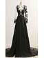 cheap Evening Dresses-A-Line Sexy See Through Formal Evening Dress Jewel Neck Backless Long Sleeve Chapel Train Chiffon with Appliques 2022