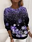 cheap Hoodies &amp; Sweatshirts-Women&#039;s Sparkly Snowflake Glittery Sweatshirt Pullover Print 3D Print Casual Sports Active Streetwear Hoodies Sweatshirts  Green Blue Purple