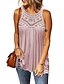 cheap Women-style     lace sexy round neck sleeveless top women st-alone   solid color vest