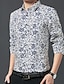 cheap Men&#039;s Clothing-Men&#039;s Shirt Printing Collar Medium Spring, Fall, Winter, Summer Navy White Black