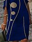 abordables Robes à motifs-Robe mi-longue Femme Robe casual Demi Manches Eté Printemps - Elégant Décontractées Ouvert Imprimer Imprime Licou Ample 2023 Noir Vin Bleu Roi S M L XL XXL 3XL