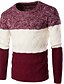 cheap Men&#039;s Clothing-Men&#039;s Sweater Pullover Bishop Sleeve Stripe Round Neck Thick Fall &amp; Winter Wine Red Blue Navy Blue