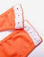 billiga Bodysuits-Dam Kroppsdräkt Utklippt Ensfärgat Rund hals Streetwear Gata Semester Normal Ärmlös Grön Orange Vit S M L Vår
