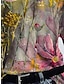 cheap Tees &amp; T Shirts-Women&#039;s T shirt Floral Theme Floral Plants V Neck Basic Tops Rainbow / 3D Print