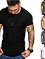 cheap Men&#039;s Casual T-shirts-mens muscle t-shirt short sleeve bodybuilding gym tee tops fashion workout t shirt hipster shirt (black, s)