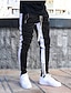 cheap Men&#039;s Pants &amp; Shorts-Men&#039;s Sporty Casual Side Stripe Elastic Waistband Drawstring Pants Sweatpants Trousers Full Length Pants Micro-elastic Daily Sports Solid Color Mid Waist Breathable Soft Slim White / Black Solid red