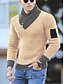 cheap Men&#039;s Pullover Sweater-Men&#039;s Sweater Pullover Knit Knitted Color Block Turtleneck Ethnic Style Daily Spring Fall Black Gray S M L / Long Sleeve