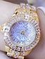 levne Quartz hodinky-Včelí sestra Dámské Křemenný Diamant Chronograf Módní Wristwatch VODĚODOLNÝ Ozdoby Pásek z nerezové oceli Hodinky