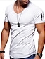 cheap Men&#039;s Tees &amp; Tank Tops-Men&#039;s Tee T shirt Tee Shirt Graphic Patterned Solid Colored Water Slurry Print V Neck Plus Size Casual Daily Short Sleeve Tops Basic Muscle Slim Fit Comfortable Green White Black
