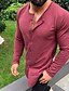 cheap Men&#039;s Casual Shirts-Men&#039;s Shirt Solid Color Crew Neck Street Casual Button-Down Long Sleeve Tops Casual Fashion Comfortable White Black Fuchsia Summer Shirts Muscle Shirts for Men