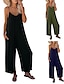 cheap Women&#039;s Clothing-Women&#039;s Overall Solid Color Basic Round Neck Daily Sleeveless Loose ArmyGreen Black Navy Blue S M L Fall / Wash separately