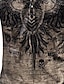 cheap Men&#039;s Henley Shirts-Men&#039;s Henley Shirt T shirt Tee 1950s Summer Short Sleeve Graphic Patterned Skull Eagle Henley Street Casual Button-Down Print Clothing Clothes Basic 1950s Casual Black / White Black / Gray Green