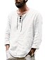 cheap Men&#039;s Casual Shirts-Men&#039;s Shirt Solid Color Daily Outdoor Long Sleeve Tops Cotton Basic Casual Black Gray Beige / Wet and Dry Cleaning