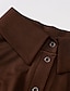 cheap Bodysuits-Women&#039;s Bodysuit Button Solid Color Shirt Collar Streetwear Home Street Regular Fit Long Sleeve Black Brown White S M L Spring