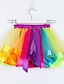billiga Set-Flickor 3D Regnbåge T-shirt och kjol Kjolset Kortärmad Sommar Vår Höst Dagligen Polyester Barn 3-8 år Lös passning