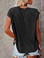 cheap Women-Women&#039;s T shirt Basic Basic Plain Spring Regular Green Black Blue Dark Grey Red