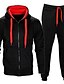 cheap Basic Tracksuits-Men&#039;s Tracksuit Sweatsuit Black and Blue Dark Gray and Blue Navy / Red Light gray and red Light gray and blue Sports &amp; Outdoor Clothing Apparel Hoodies Sweatshirts