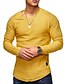 billige Casual T-shirts til mænd-Herre Skjorte T-shirt Lang ærmet skjorte Vanlig Rund hals ikke-udskrivning Plusstørrelser Langærmet Tøj Bomuld Muskel