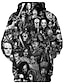 cheap Men&#039;s Hoodies &amp; Sweatshirts-Wishine Unisex Hoodies 3d Digital Print Horror Movie Clown Sweatshirt Pullover Top Black xl Skull Tops