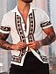 cheap Men&#039;s Printed Shirts-Men&#039;s Summer Hawaiian Shirt Shirt Floral Aloha Turndown Street Casual Button-Down Print Short Sleeve Tops Designer Casual Vintage Breathable White