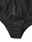 halpa Bikinisetit-Naisten Uima-asut Sukellus 2 kpl Normaali Uimapuku Vetoketju Korkea vyötärö Korkeavyötäröinen Yhtenäinen väri Musta T-paita Paita Uimapuvut Urheilu Loma Urheilu