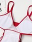 cheap One-Pieces-Women&#039;s Swimwear One Piece Monokini Bathing Suits trikini Normal Swimsuit Leaf Push Up High Waisted White Black Red Scoop Neck Padded Bathing Suits Active Casual Sports / Sexy / Vacation / New