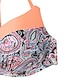 billiga Bikiniset-Dam Badkläder Bikini 2 st Vanligt Baddräkt Tryck upp Sexig Geometrisk Flerfärgad V-slits söt stil Sexig Baddräkter