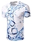 economico maglietta 3d da uomo-Per uomo Camicia maglietta Magliette divertenti Pop art Rotonda Blu Giornaliero Per eventi Manica corta Stampa Abbigliamento Essenziale