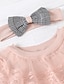 cheap Girls&#039; Clothing Sets-Kids Girls&#039; Dress Set Skirt Set Clothing Set Long Sleeve 3 Pieces Pink Lace Bow Plaid Indoor Outdoor Cotton Regular Cute Sweet 2-6 Years Knee-length / Fall / Summer