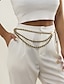cheap Women&#039;s Belt-Women&#039;s Belt Aluminum White Silver Gold Red Chain Outdoor Street Daily Club Pure Color / Spring / Summer / Fall / Winter