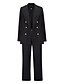 cheap Two Piece Set-Women&#039;s Basic Solid Color Wear to work Office Two Piece Set Wide leg pants Bell bottoms Blazer Office Suit Pants Sets Tops