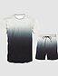 cheap Men&#039;s Tee Sets-Men Hawaiian Suits Novelty Printed Shirt Beach Shorts Sleeve T-Shirts Shorts Casual Fashion Aloha Suit M S2