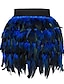 voordelige Effen rokken-Dames Rok Mini Rokken Kleurenblok Effen Carnaval Feest Herfst winter Polyester Modieus Lange Lengte Carnaval Kostuums Dames Zwart blauw Paars Fuchsia