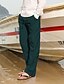 cheap Cargo Pants-Men&#039;s Cotton Linen Trousers Casual Pants Summer Yoga Beach Pants Drawstring Loose Elastic Waist Pocket