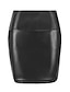 cheap Plain Skirts-Women&#039;s Pencil Bodycon Work Skirts Mini High Waist Skirts Solid Colored Holiday Casual Daily Summer PU Faux Leather Sexy Black Red Brown