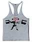 cheap Men&#039;s Tees &amp; Tank Tops-Men&#039;s Tank Top Vest Shirt Letter Round Neck Sports Gym Sleeveless Tops Cotton Muscle White Black Gray