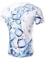 billige 3d-t-skjorte for menn-Herre Skjorte T skjorte Morsomme t-skjorter Grafisk Rund hals Blå Daglig Ferie Kortermet Trykt mønster Klær Grunnleggende