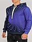 Недорогие Мужские пуловеры с капюшоном-мужская графическая толстовка с капюшоном зеленый синий фиолетовый желтый красный с капюшоном геометрический цветной блок 3d карман ежедневный спортивный принт плюс размер базовый дизайнер зима осень